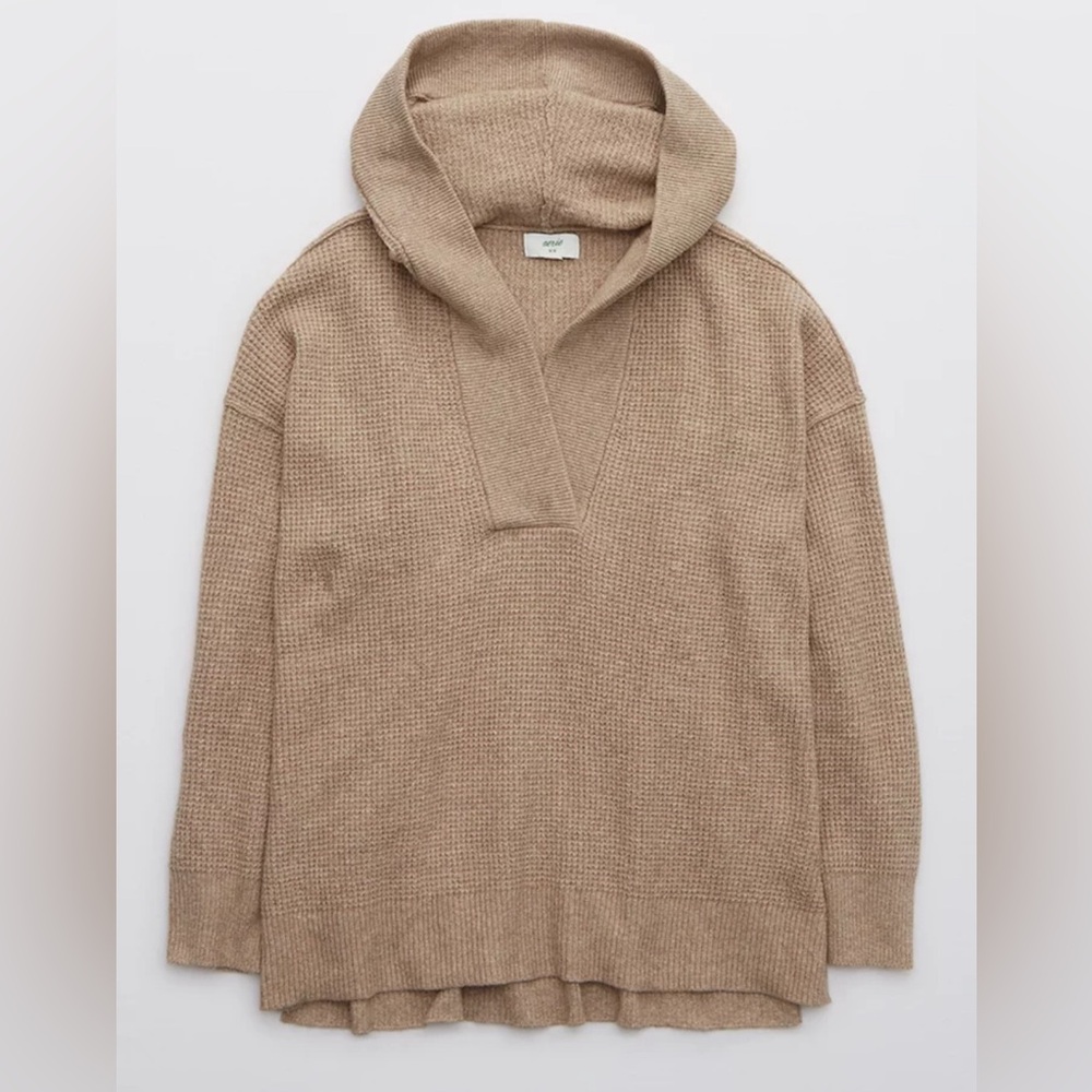 🧇 Aerie | CozyUp Waffle Sweater Hoodie (Size Small) 🧇